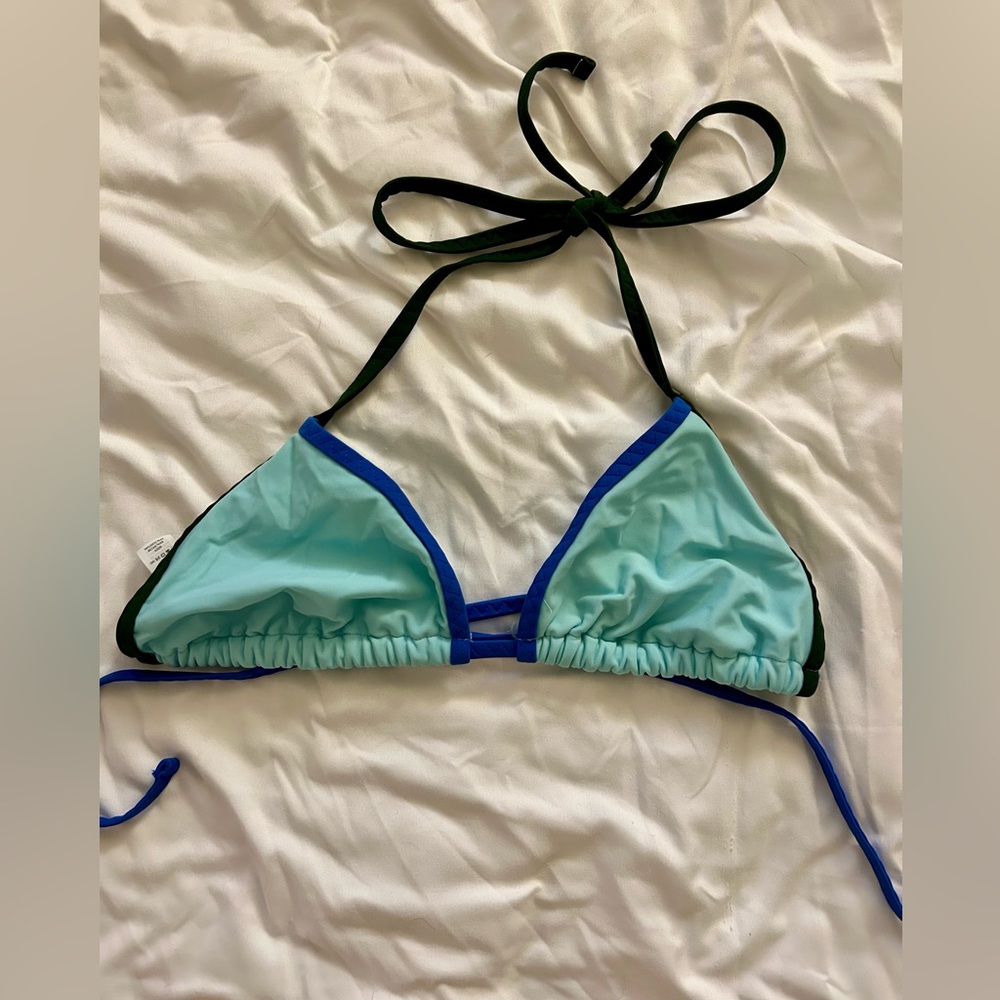 American Eagle Aerie Triangle Bikini Top Color block Size Medium